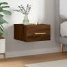  Wall-mounted Bedside Cabinet Brown Oak 35x35x20 cm Colour brown oak Quantity in Package 1 Number of 