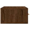 Stylish Brown Oak Wall-Mounted Bedside Cabinet - 35x35 cm