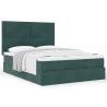  Ottoman Bed with Mattresses Dark Green 140x200cm Velvet Colour dark green Size 140 x 200 cm Model plain design 