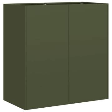 Stylish Olive Green Planter - Cold-Rolled Steel 80x40x80 cm