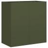 Stylish Olive Green Planter - Cold-Rolled Steel 80x40x80 cm