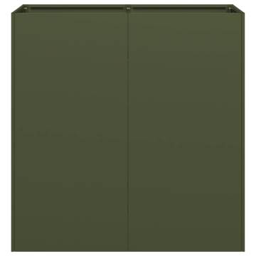 Stylish Olive Green Planter - Cold-Rolled Steel 80x40x80 cm