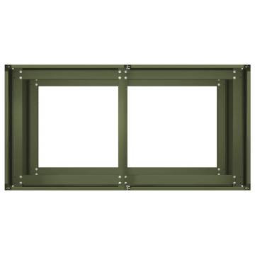 Stylish Olive Green Planter - Cold-Rolled Steel 80x40x80 cm