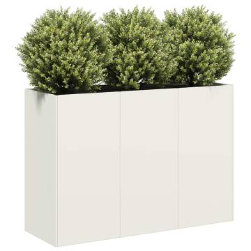 Stylish White Planter - 120x40x80 cm Cold-Rolled Steel