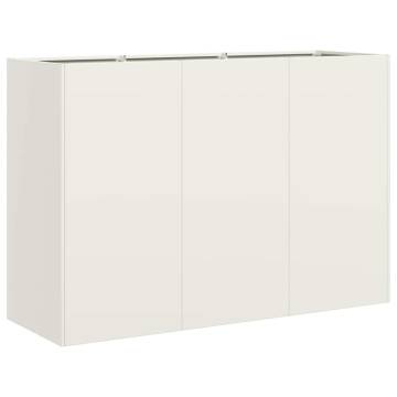 Stylish White Planter - 120x40x80 cm Cold-Rolled Steel