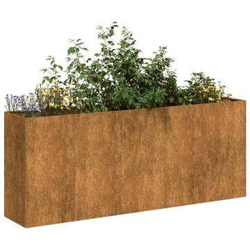 Planter Rusty 200x40x80 cm - Stylish Weathering Steel Design