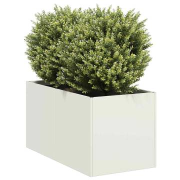 Stylish White Planter 40x80x40 cm - Cold-Rolled Steel