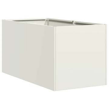 Stylish White Planter 40x80x40 cm - Cold-Rolled Steel