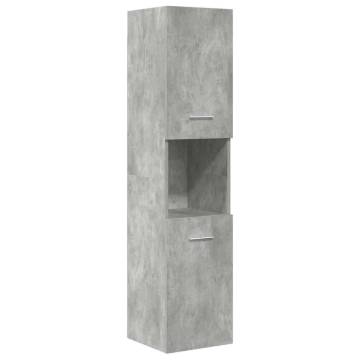 5 Piece Bathroom Furniture Set - Concrete Grey & Quality Design