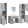  5 Piece Bathroom Furniture Set Concrete Grey Engineered Wood Colour concrete grey Size 60 x 38.5 x 46 cm Number of 1 Number of Pieces 5 