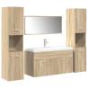 5 Piece Bathroom Furniture Set - Sonoma Oak Engineered Wood