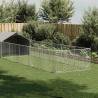  Outdoor Dog Kennel with Run 8x2x1.5 m Galvanised Steel Size 8 x 2 x 1.5 m 