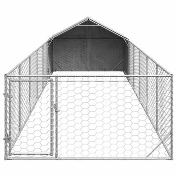 Outdoor Dog Kennel with Run - Safe & Durable Galvanised Steel