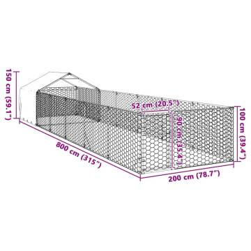 Outdoor Dog Kennel with Run - Safe & Durable Galvanised Steel