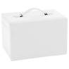 Elegant Lockable 3-Layer Jewellery Box with Mirror - White