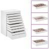  Jewellery Box 10-Layer with Watch Holders White 29x20.5x40.5 cm Colour white 