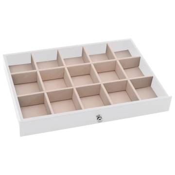 Elegant 10-Layer Jewellery Box with Watch Holders - White