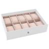 Elegant 10-Layer Jewellery Box with Watch Holders - White