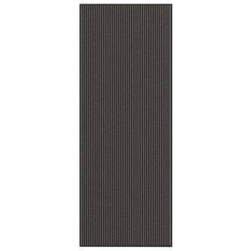 Doormat Stripe Black and Grey 115x300 cm - Durable & Stylish