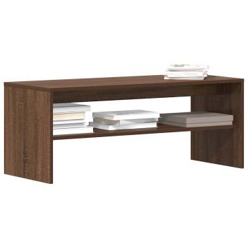 Stylish Brown Oak TV Cabinet - 100x40 cm | HipoMarket UK