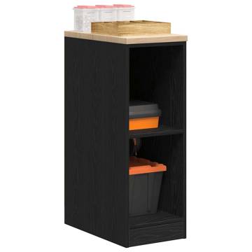 Garage Storage Cabinet Black 30x51x85 cm | Durable Pinewood