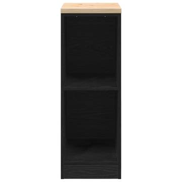 Garage Storage Cabinet Black 30x51x85 cm | Durable Pinewood