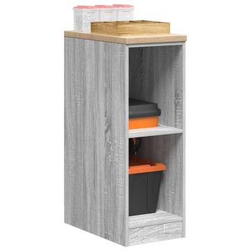 Garage Storage Cabinet Grey Sonoma - Durable Pinewood Design