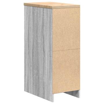 Garage Storage Cabinet Grey Sonoma - Durable Pinewood Design