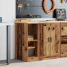 Garage Storage Cabinet Old Wood - 30x51x85 cm Solid Pine