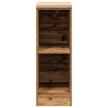 Garage Storage Cabinet Old Wood - 30x51x85 cm Solid Pine