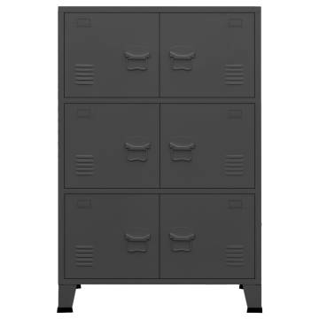 Industrial Storage Chest Anthracite - 75x40x115 cm Metal