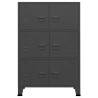 Industrial Storage Chest Anthracite - 75x40x115 cm Metal