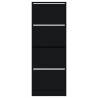 Shoe Cabinet Black - 60x21x163.5 cm Engineered Wood | HipoMarket