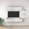 Modern 8 pcs White TV Cabinets - Stylish Storage Solution