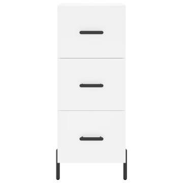 Stylish Highboard White 34.5x34x180 cm - Hipo Market