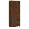 Stylish Highboard Brown Oak 69.5x34x180 cm - Hipomarket