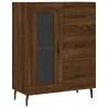 Stylish Highboard Brown Oak 69.5x34x180 cm - Hipomarket