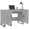 Stylish Grey Sonoma Desk - 140x50x75 cm Engineered Wood