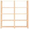 5-Tier Pine Wood Storage Racks - 3 pcs, 170 cm, 500 kg Capacity