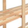 5-Tier Pine Wood Storage Racks - 3 pcs, 170 cm, 500 kg Capacity