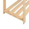 5-Tier Pine Wood Storage Racks - 3 pcs, 170 cm, 500 kg Capacity