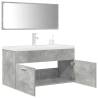  3 Piece Bathroom Furniture Set Concrete Grey Engineered Wood Colour concrete grey Size 90 x 38.5 x 46 cm Number of 1 