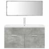 3 Piece Bathroom Furniture Set - Concrete Grey Engineered Wood