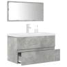 3 Piece Bathroom Furniture Set - Concrete Grey Engineered Wood