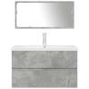 3 Piece Bathroom Furniture Set - Concrete Grey Engineered Wood