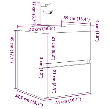 2 Piece Bathroom Furniture Set - Sonoma Oak | HipoMarket