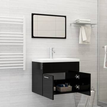 High Gloss Black Bathroom Furniture Set | Stylish & Modern