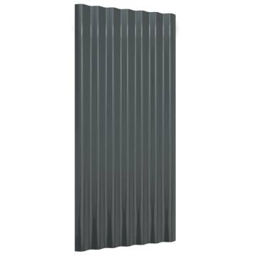 Roof Panels 12 pcs Anthracite Steel 80x36 cm - Durable & Versatile