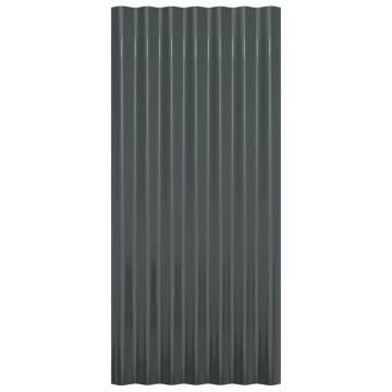 Roof Panels 12 pcs Anthracite Steel 80x36 cm - Durable & Versatile