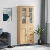  Highboard Sonoma Oak 69.5x34x180 cm Engineered Wood Colour sonoma oak Quantity in Package 1 Model 1 wood door 3 drawers 